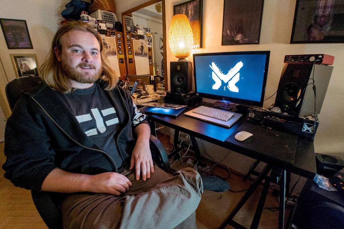 Jef Lab from the MethLab electronic music label with ADAM A5X studio monitors